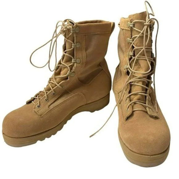 Wellco Vibram Work Boots 11W mens Tan suede military‎ Minimalist Workwear - Picture 5 of 10
